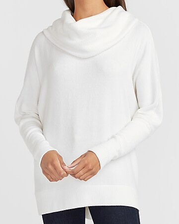 Cowl Neck Dolman Sleeve Tunic Sweater | Express
