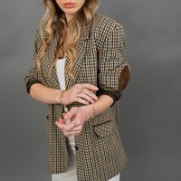 Vintage 80S Oversized Blazer | Check Knit Pattern Earthy Tones Downtown Girl Style - Virgin Wool | Etsy (UK)