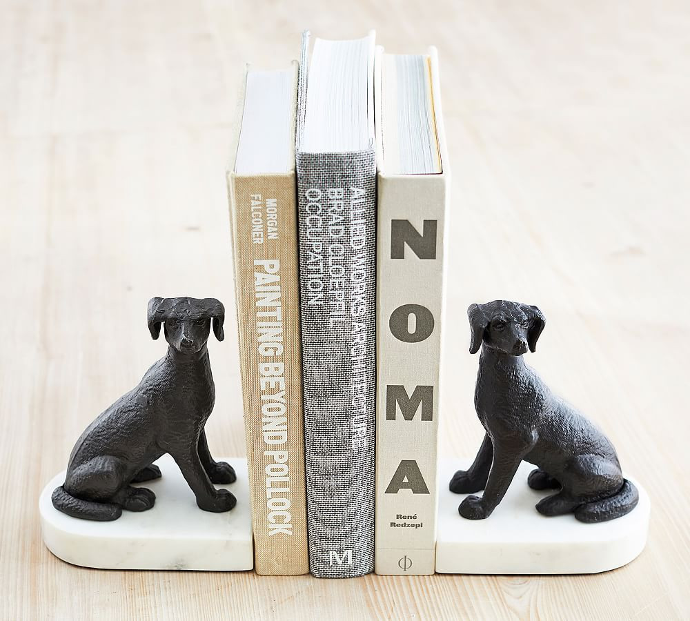 Bronze Dog Book Ends - Set Of 2 | Pottery Barn (US)