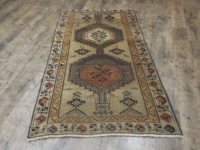 Turkish Vintage ,Hand made Farmhouse Rug,Anatolian Antique Geometric Rug 3x5.9 | eBay US