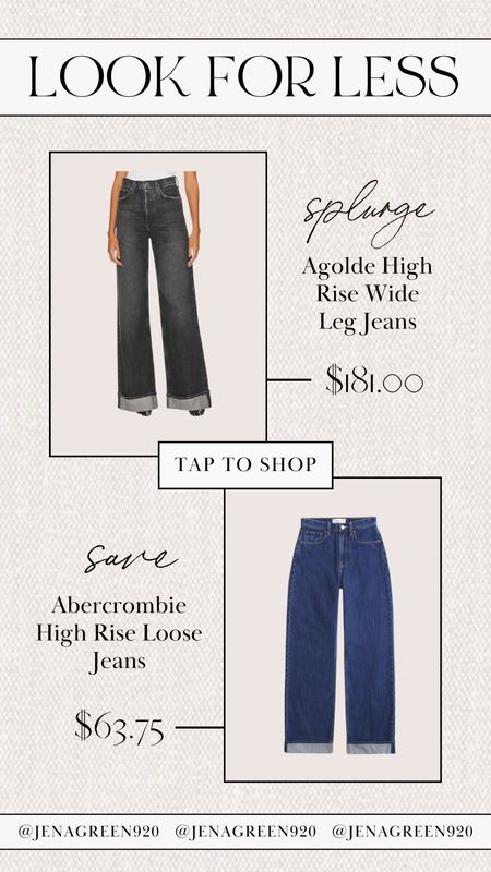 Look for Less | Agolde Look for Less | Abercrombie Jeans | Agolde Save vs Splurge

#LTKstyletip #LTKSeasonal #LTKfindsunder100