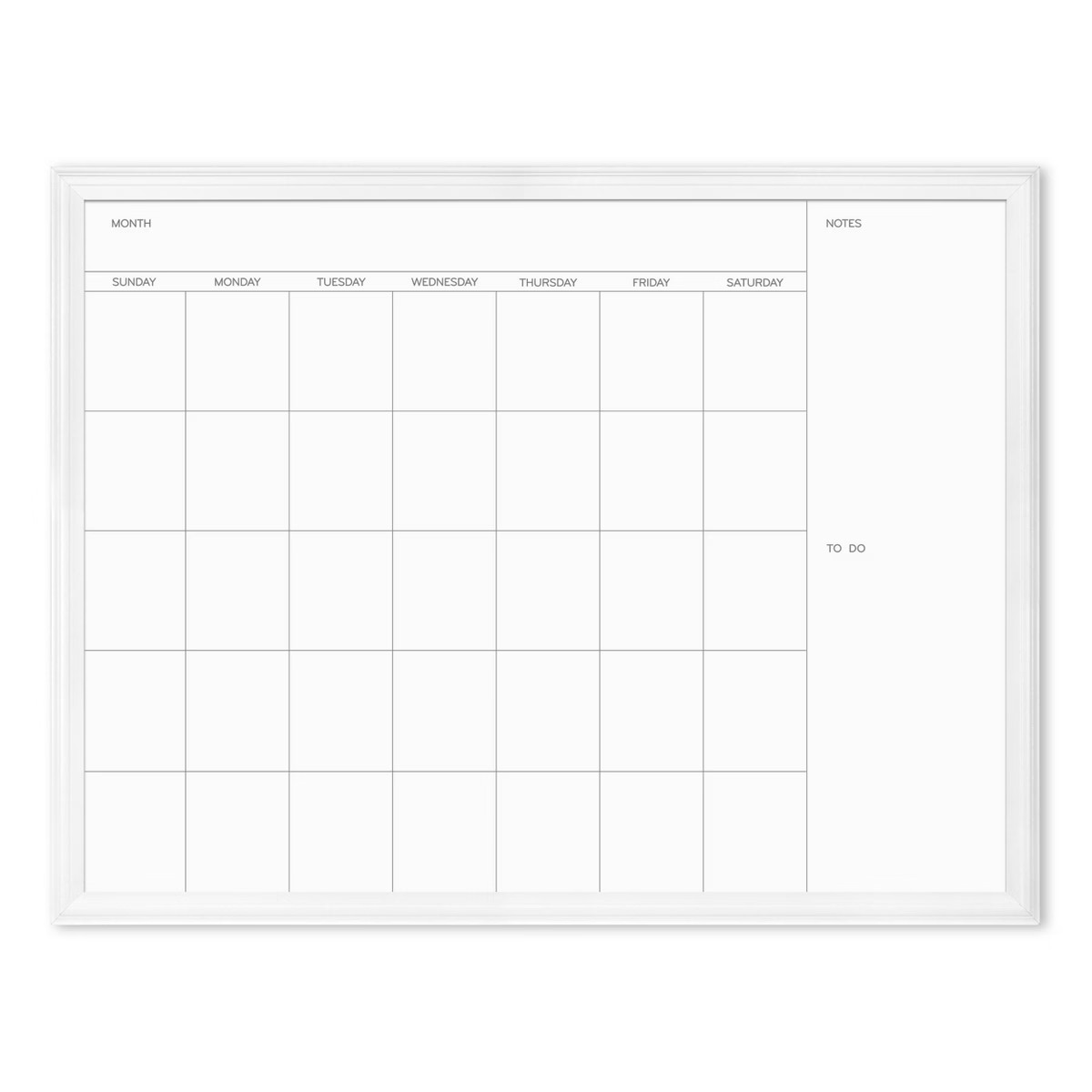 U Brands 40"x30" Magnetic Dry Erase Calendar Board White Decor Frame | Target