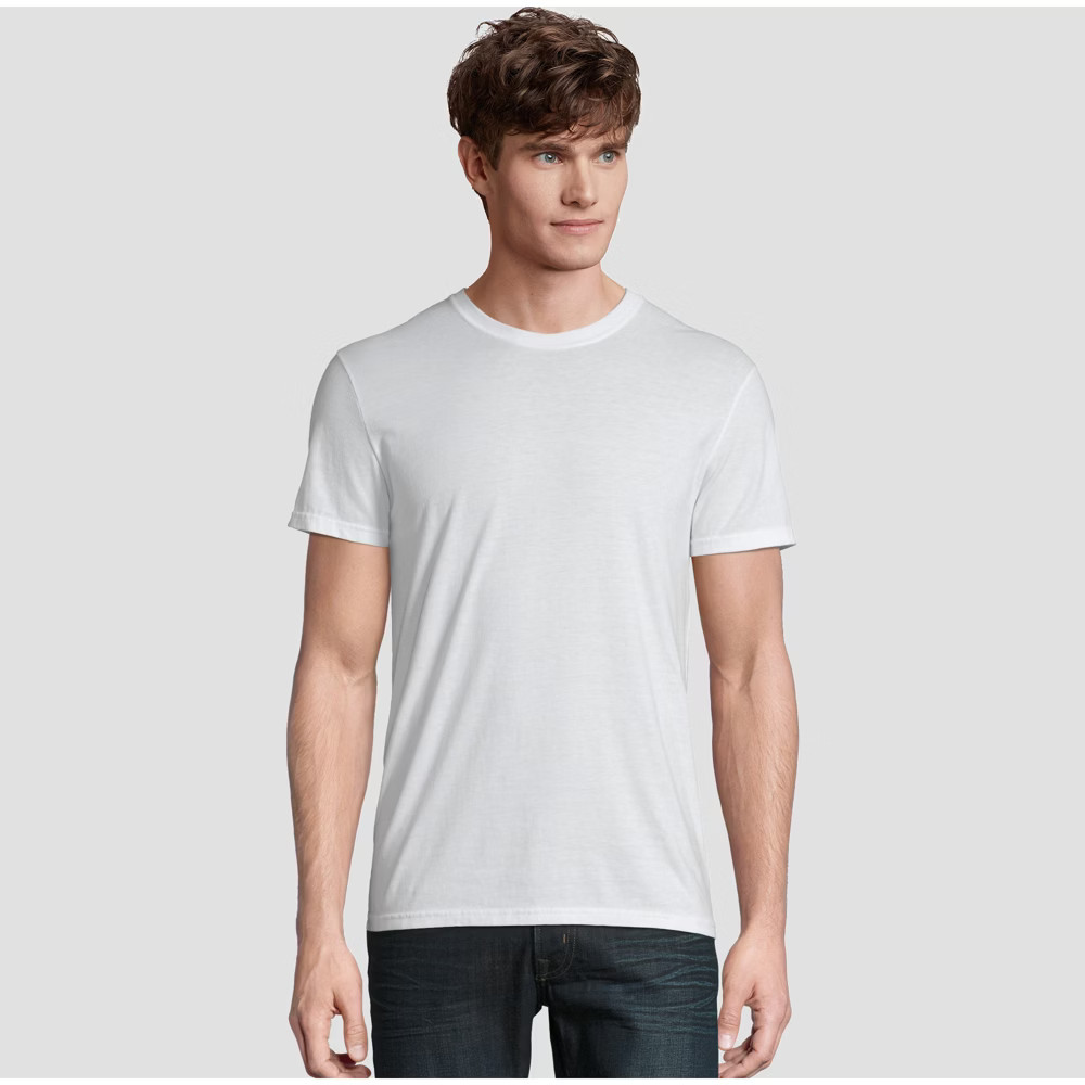 Hanes Premium Men's Short Sleeve Black Label Crew-Neck T-Shirt - White M | Target