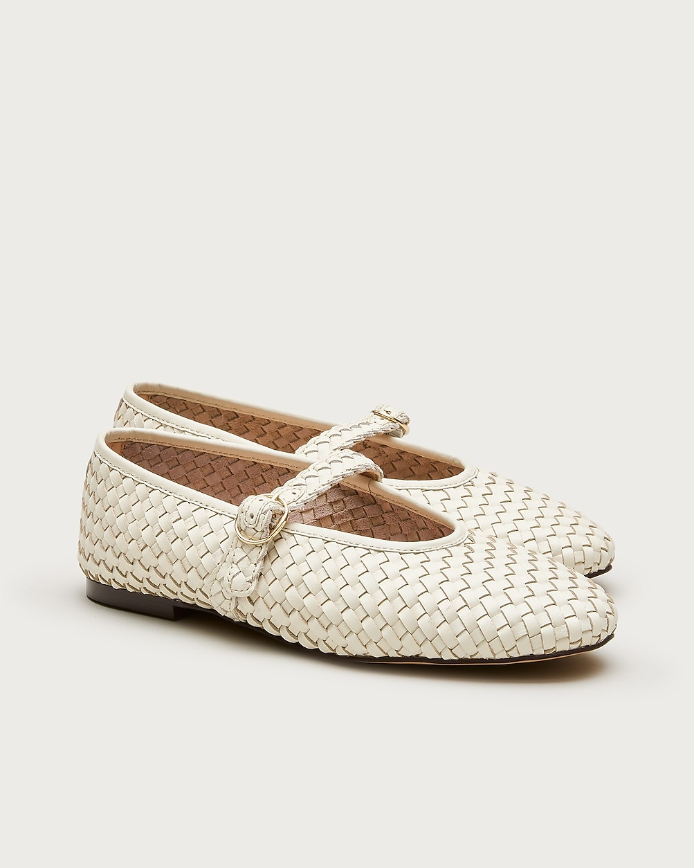 Mary Jane ballet flats in woven leather | J. Crew US