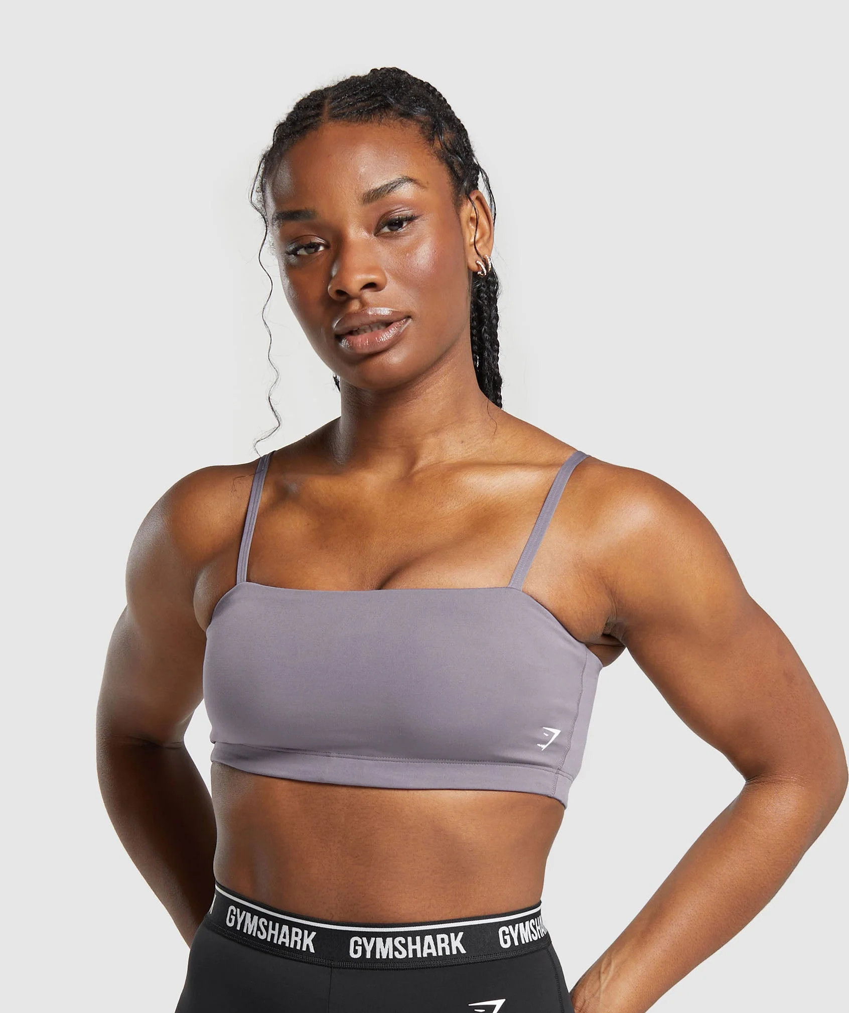 Gymshark Bandeau Sports Bra - Fog Purple | Gymshark US