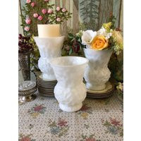 Milk Glass Vases Bouquet Holder Vintage Vase Wedding Decor White Mid Century Antique Flower | Etsy (US)