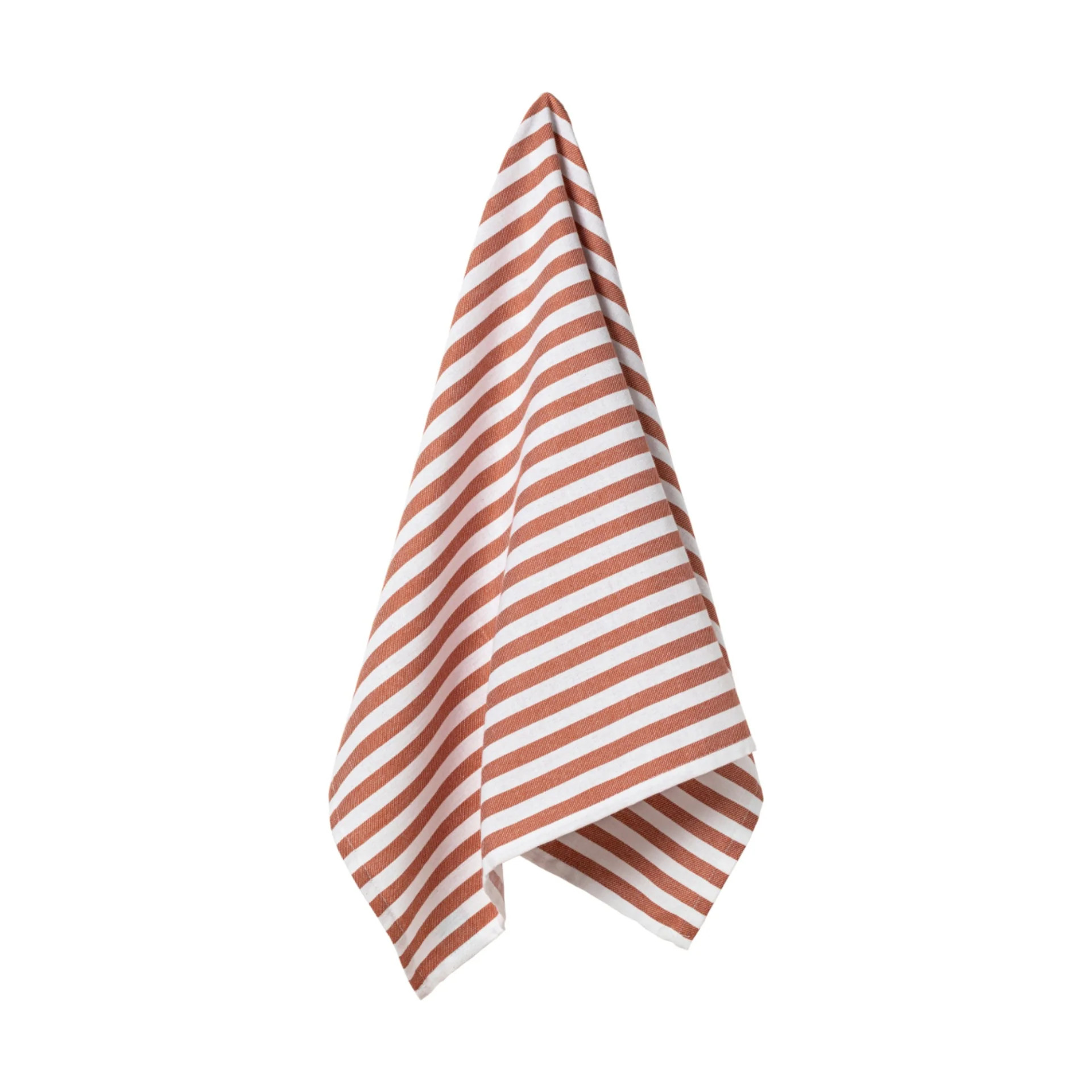 Kitchen Towel Stripes 100% Cotton Captain Orange - Set of 4 | Mintly Home