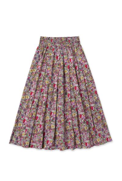 Smocked Waist Circle Skirt - Pink Liberty Floral | Shop BURU