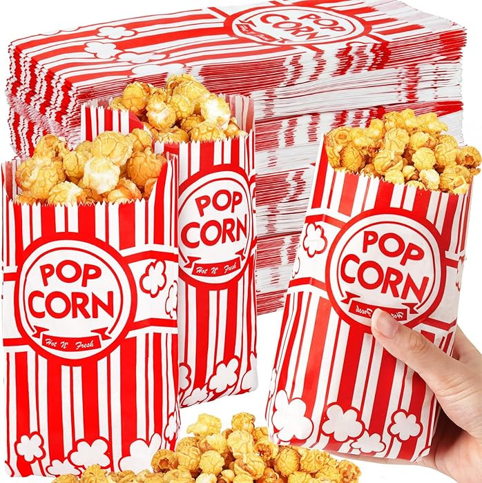 500pcs Paper Popcorn Bags for Party, 1 Oz Small Vintage Individual Servings Popcorn Container Pop... | Amazon (US)