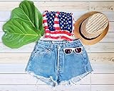 Raw Cut vintage levis short and American flag crop top | Amazon (US)