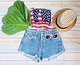 Raw Cut vintage levis short and American flag crop top | Amazon (US)