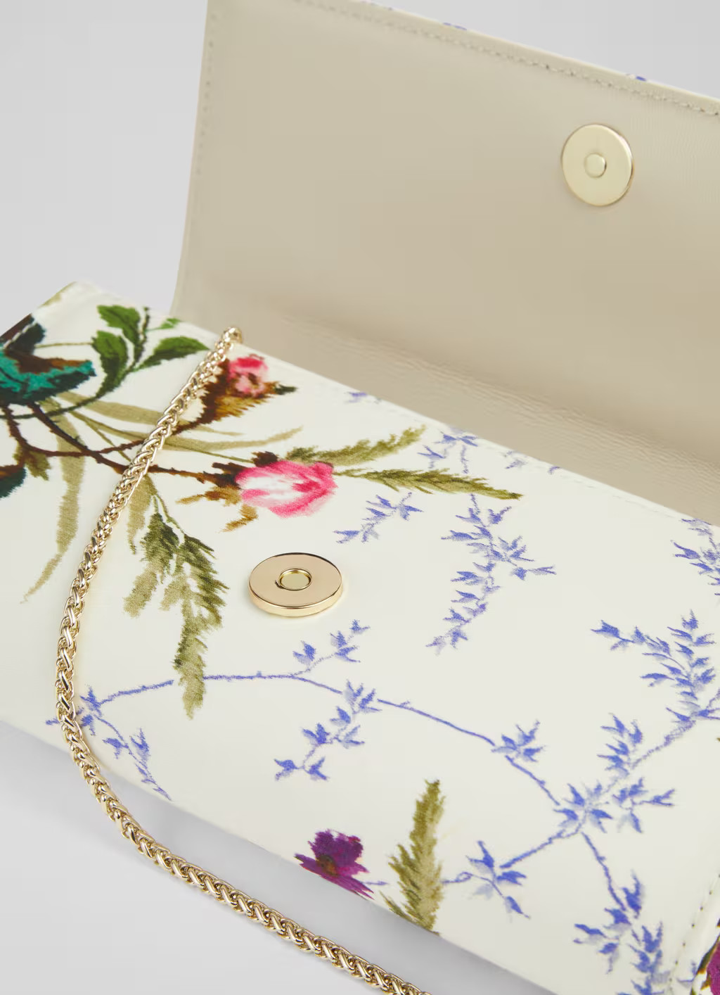 Erin Cream Meadow Scene Print Fabric Clutch Bag | L.K. Bennett (UK)