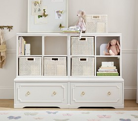 Ava Regency 2 x 2 Cubby &amp; Drawer Base Wall Storage System | Pottery Barn Kids