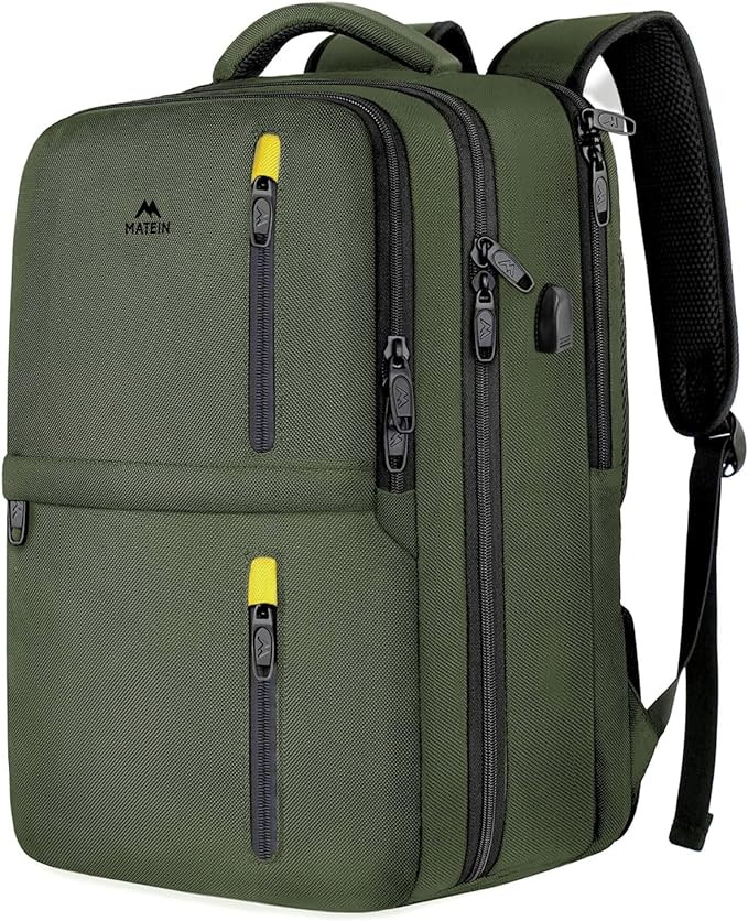 MATEIN Carry on Backpack, Extra Large 40L Travel Backpacks Airplane Approved Weekender Bag for Me... | Amazon (US)