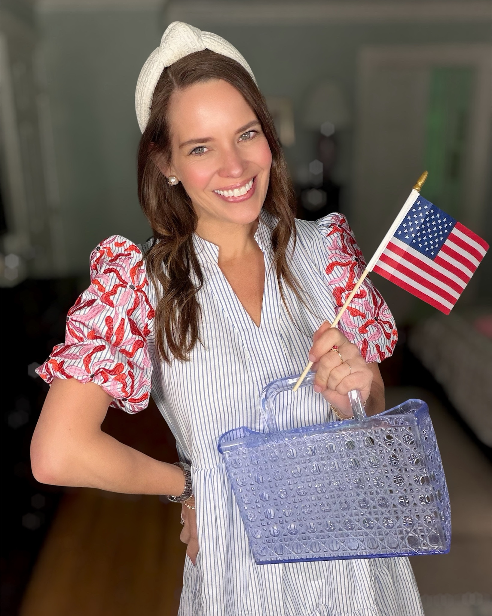 Preppy Patriotic Dress 🇺🇸 Striped Mini + Puff Sleeve Detail


The sweetest red, white & blue moment 🇺🇸✨ This striped mini dress with embroidered puff sleeves is such a standout for summer holidays—lightweight, flattering, and easy to throw on for Memorial Day, the 4th of July, or any warm-weather outing. ❤️🤍💙

Styled with classic pearl studs, a chic eyelet headband, neutral espadrille wedges, and this adorable jelly mini tote for a fresh coastal-preppy vibe. The silhouette is super flattering with the tiered skirt and relaxed fit—perfect for staying cool while still looking polished. ☀️

Such a fun mix of classic and playful details—just add sunnies or a flag for the cutest festive touch 🎆

patriotic outfit, 4th of july dress, red white blue outfit, preppy summer style, striped mini dress, puff sleeve dress, espadrille wedges outfit, coastal preppy look, amazon summer dress, old navy jelly tote

#LTKootd #LTKPetite #LTKOver40