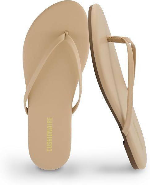 CUSHIONAIRE Cruise Lightweight Womens Flip Flops, Comfortable Beach Sandals for Women with Cushio... | Amazon (US)