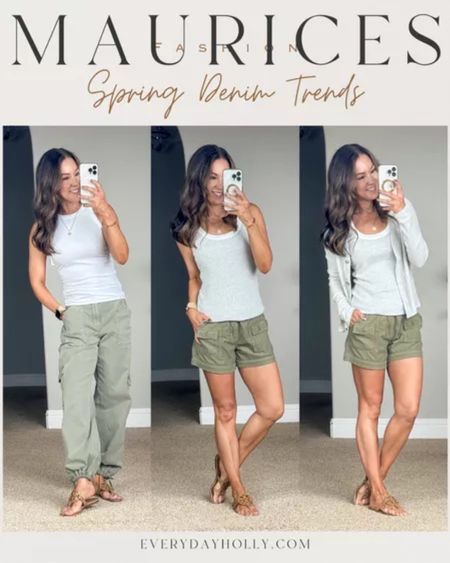 Spring Cargo Trend 

I am wearing size XS modern white tank, sweater tank, and cardigan. Pants XS shorts, shorts size 24 - all TTS!

Fashion  Fashion favorite  Spring outfit  Spring style  Cargo pants  Cargo shorts  Everyday style  Tank top  Cardigan  Sandals  Neutral fashion  Maurice's

#LTKover40 #LTKSeasonal #LTKstyletip