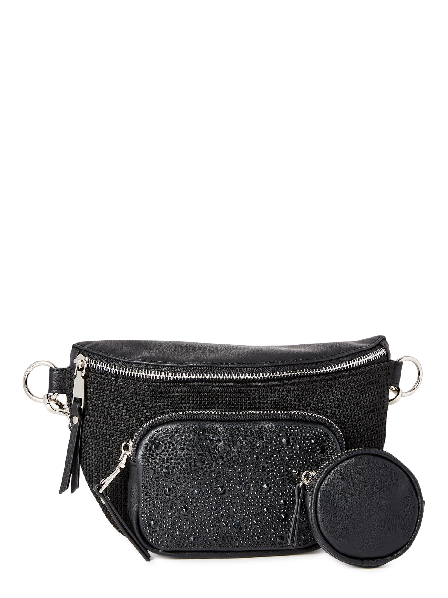 Madden NYC Women's Multi Belt Bag Fanny Pack Black | Walmart (US)