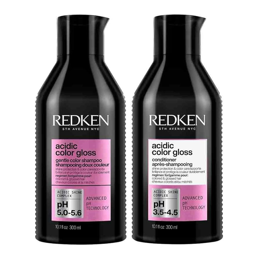 REDKEN Acidic Color Gloss Shampoo and Conditioner Set, For Coloured Hair, Restore Glass-Like Shin... | Amazon (UK)
