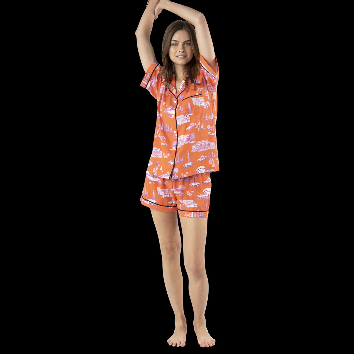 New York Toile Pajama Shorts Set | Katie Kime Inc