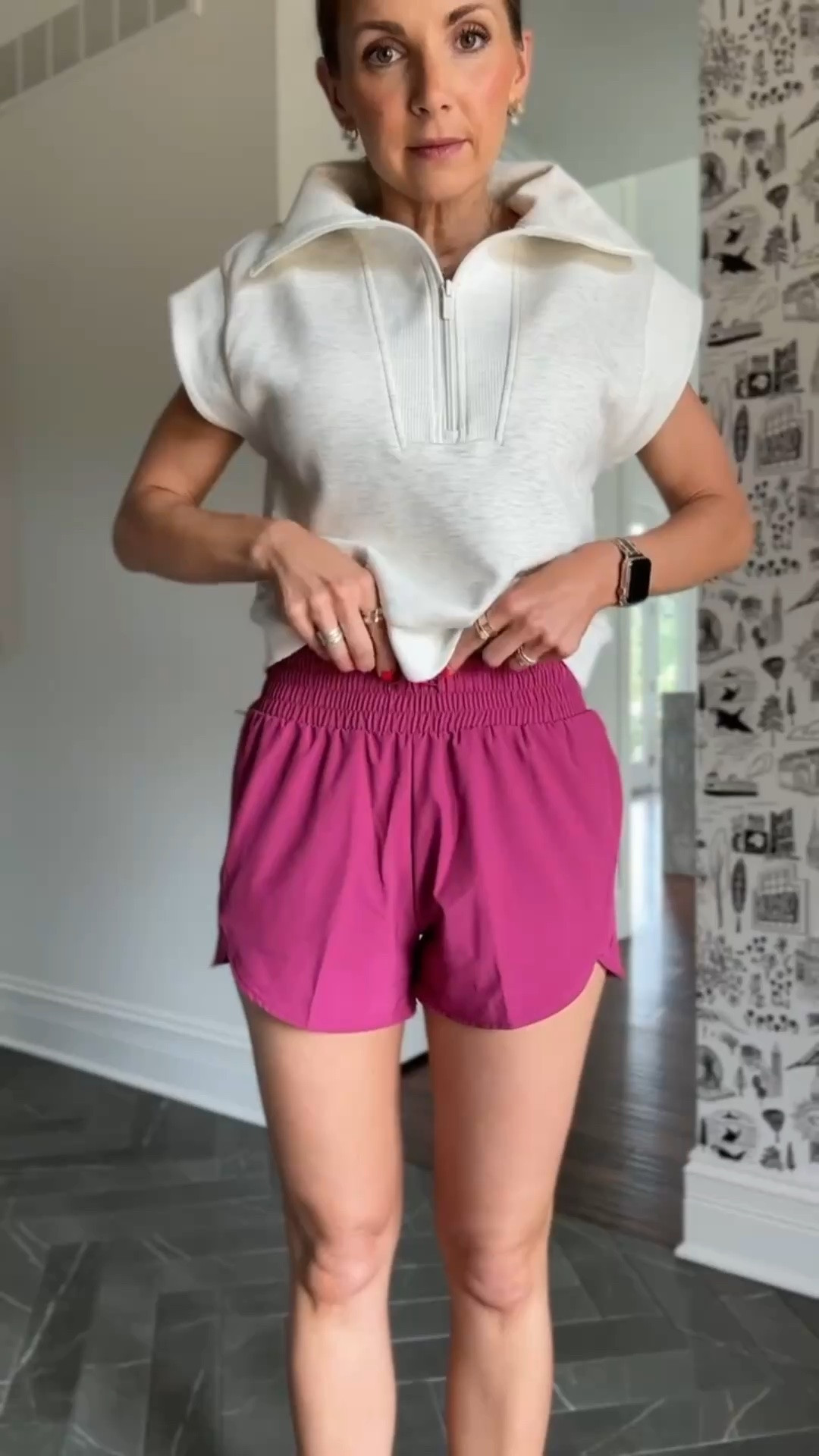 @Target activewear shorts in a new color with the ribbed zip up.