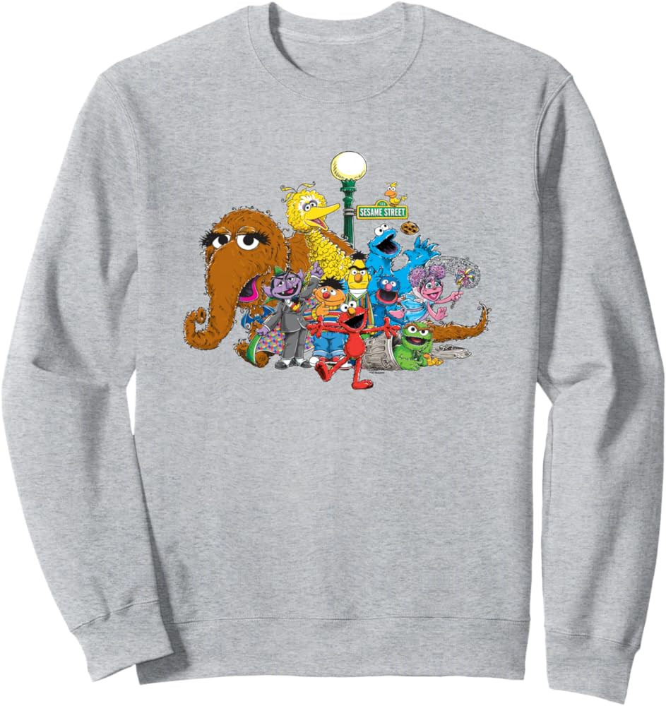 Sesame Street Group Street Light Sweatshirt | Amazon (US)
