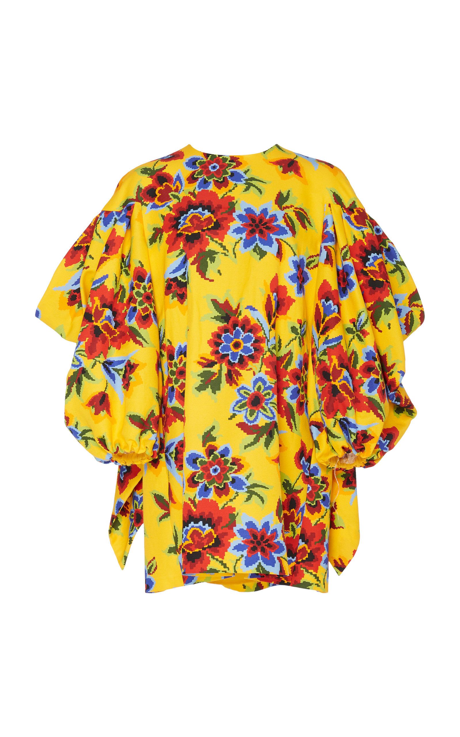 Floral-Print Cotton And Silk-Blend Mini Dress | Moda Operandi Global