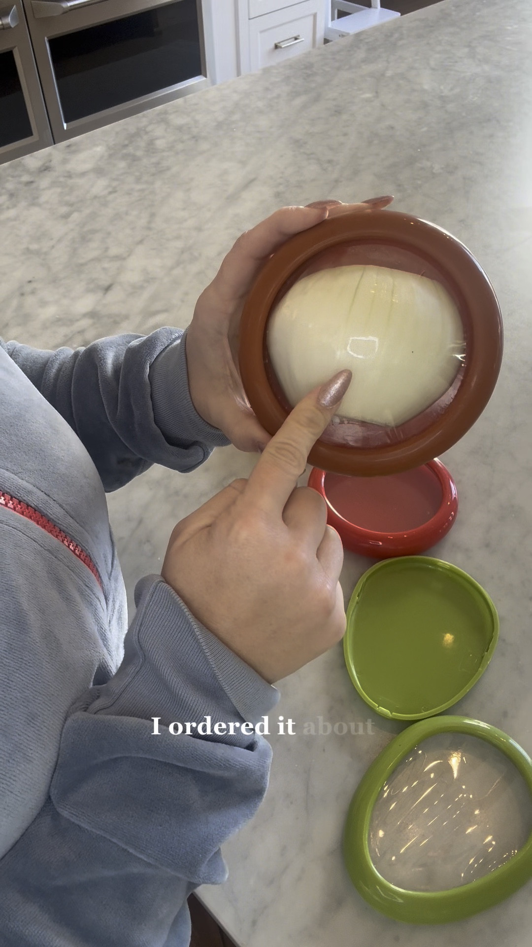 Amazon doesn’t again!!! I love these new kitchen gadgets to keep my produce fresh!! I made my New Year’s resolution to not be so wasteful in the fridge and pantry and these are going to help me do just that!! These kept my onion fresh for 3 weeks!!! And it kept my avocado fresh for 3 days! Much longer than normal!
#kitchengadgets #frigeorganization #pantry #foodorganization

#LTKWatchNow #LTKHome #LTKFindsUnder50