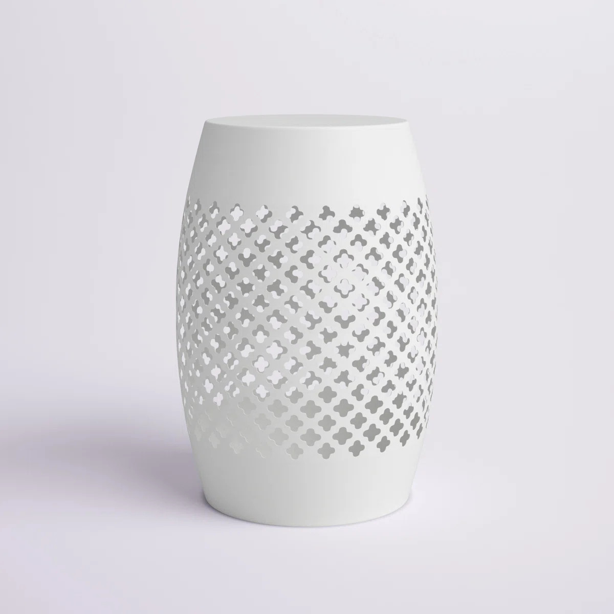 Evatt 12.5" Steel Patio End Table, Round Hollow Drum Side Table, Accent Table for Indoor and Outd... | Wayfair North America