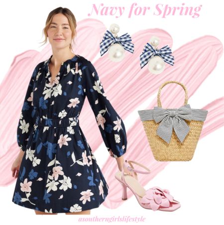 Navy & Pink Florals for Spring!

If you aren’t a pastel girl this would be cute for a cool Easter Sunday. 

New Navy Floral Free Assembly Women's Gathered Waist Mini Dress with Long Sleeves, Pearl & Gingham Bow Statement Earrings, Bow Tote Bag & Pink Floral Sandals 

Walmart Fashion. Walmart Find. Target. JCrew Factory. Easter Outfit. Spring Outfit. 

#LTKstyletip #LTKSeasonal #LTKfindsunder50