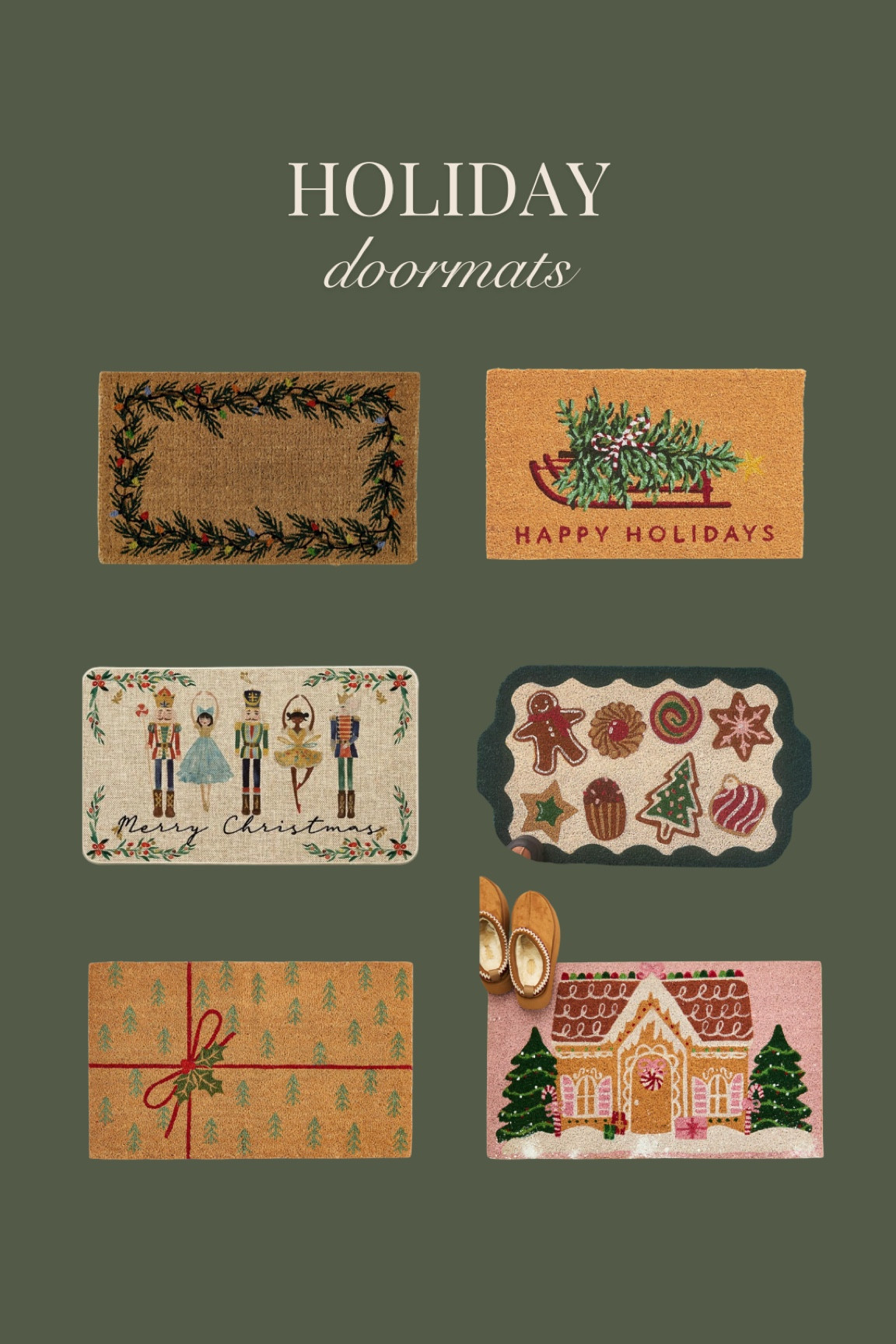 Make your porch or entryway extra festive with a holiday doormat 🌲✨

#LTKHome #LTKSeasonal #LTKHoliday