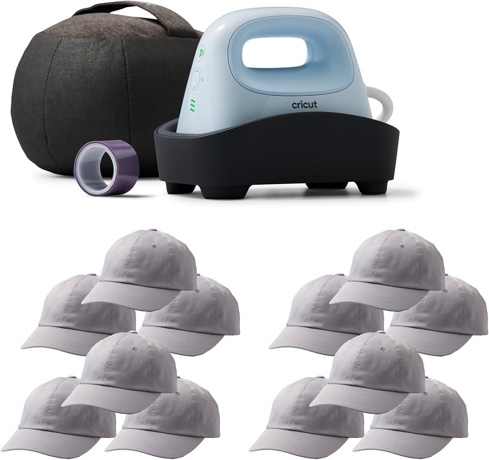 Cricut Hat Press - Smart Heat Press Machine | Bundle with 12 Hats | Amazon (US)