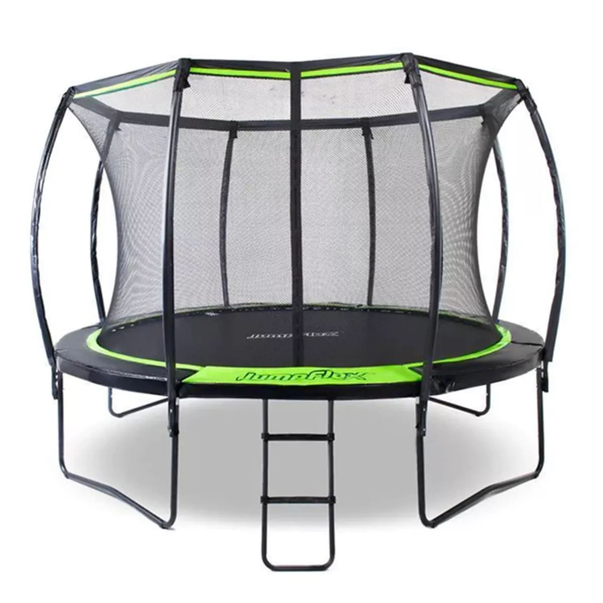 Jumpflex Flex120 12 Foot Trampoline with Enclosure and Ladder, Black and Green | Target