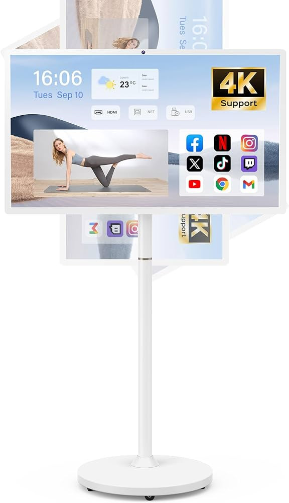 32-Inch Portable Touchscreen Monitor with 4K Webcam, Android 13 OS, 8GB RAM, 128GB Storage, TV on... | Amazon (US)