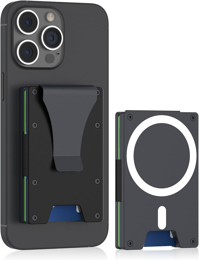 Magnetic Phone Wallet for Apple Magsafe, Metal Card Holder Mag Safe Wallet with RFID Blocking & M... | Amazon (US)