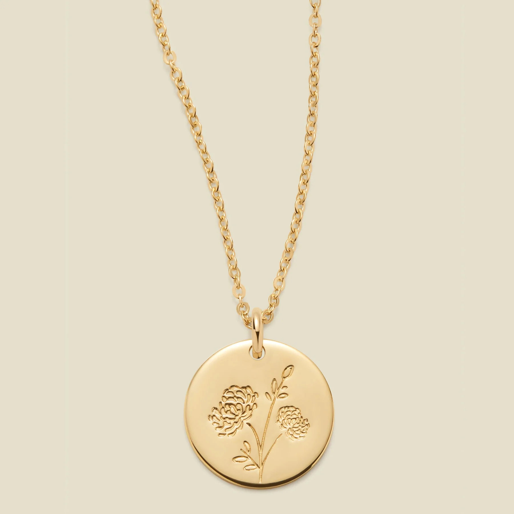 November Birth Flower Necklace | Made By Mary