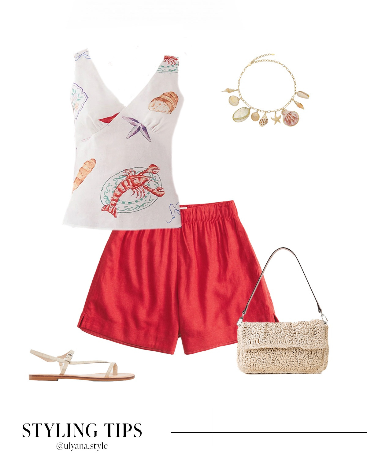 3 chic summer outfits you need in your wardrobe! 
Look 1: Capture the coastal essence with this playful graphic linen top and red linen shorts combo, accessorized with beach inspired seashell jewelry and a woven bag. 🦀🌊
Look 2: Stay cool and classy in this vibrant red linen mini dress, paired with woven and beaded accessories for the perfect touch of summer sophistication! 🍓
Look 3: Make a statement in a colorful maxi dress featuring a tropical print, complemented by a staw bag and clear sandals 🌺🌴

Which look is your favorite ? Let me know in the comments! 

.
.
.
.
.
.
 #LTKWorkWear

Summer dress | summer tops | summer sandals | summer bags | summer shoes | shorts outfits | day dress | dinner dress | vacation dress | summer dress mini | summer dress midi | red dress outfit | tailored shorts | dressy shorts | outfit inspo | 4th of July outfit 

#LTKItBag #LTKSummerSales #LTKStyleTip #LTKFindsUnder100 #LTKxNSale #LTKSeasonal #LTKShoeCrush #LTKU #LTKFindsUnder50 #LTKSaleAlert #LTKTravel #LTKParties