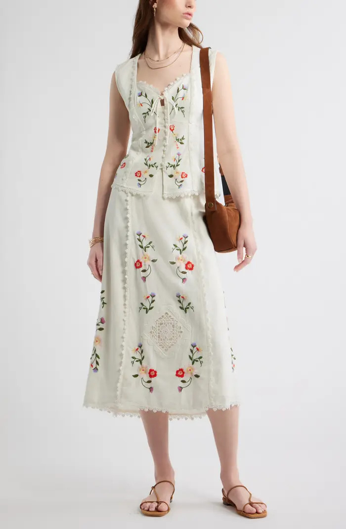 Treasure & Bond Embroidered Sleeveless Top | Nordstrom | Nordstrom