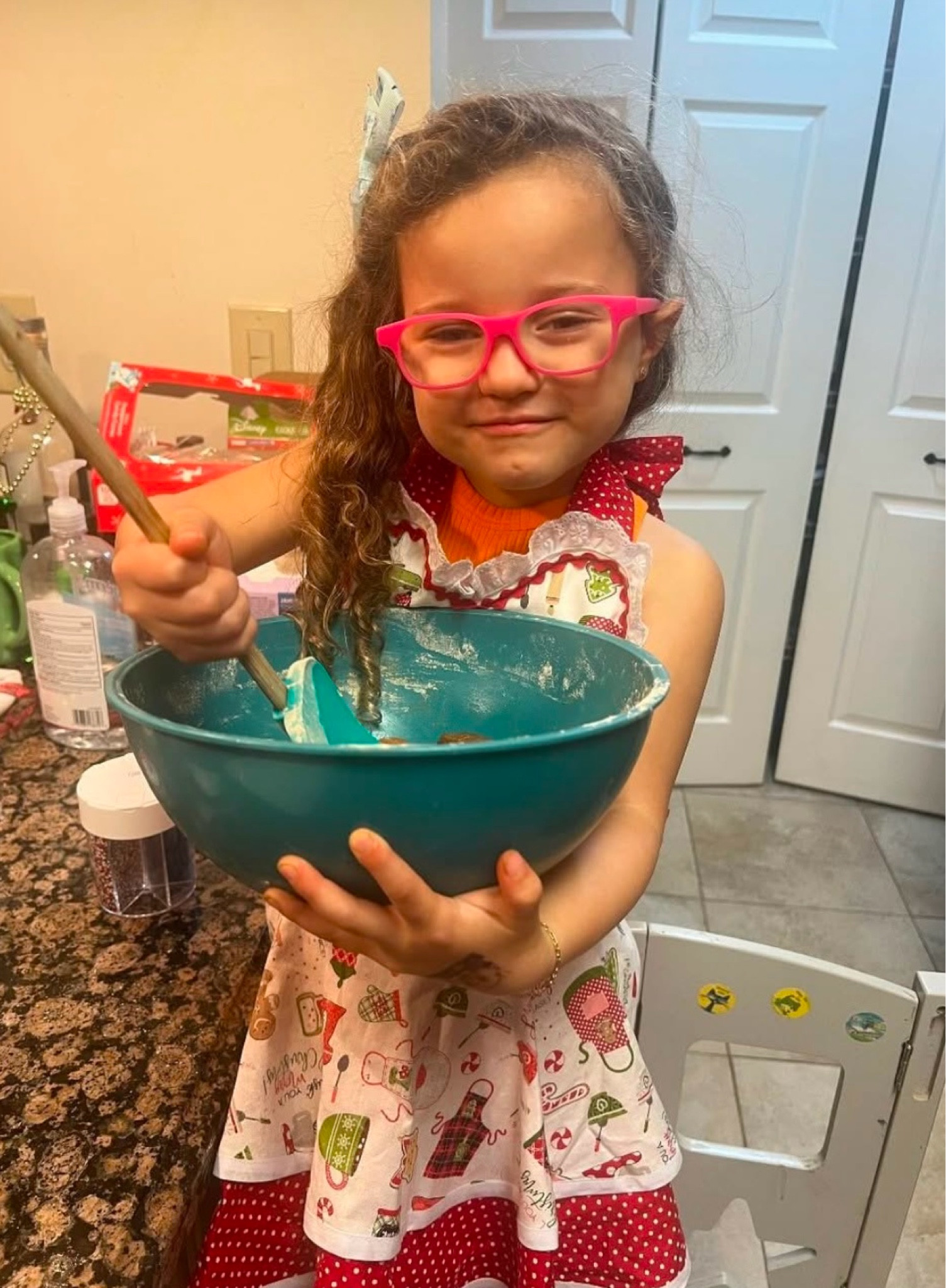 I bought this #apron for my sister and my niece from Mama Madison last year. Yes, she has matching mommy and me aprons (though inventory is limited now due to #holiday sales). 

Sooo happy to see that my sister pulled these beauties out this #Christmas for some #holidaybaking! A #gift that the two of them will use for many years to come and that warms my heart ♥️

#LTKGiftGuide #LTKHome #LTKKids