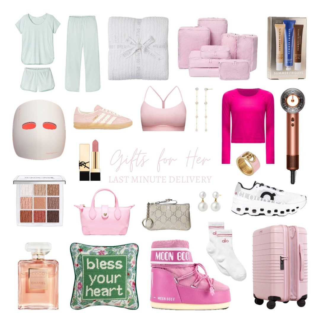 Last minute gifts for HER 💝 ORDER DATES TO GET BEFORE 12/25 ⬇️

☁️ Lake: order by 12/18
🧘🏼‍♀️ Alo: free 2 day shipping
🛍️ Revolve: free 2 day shipping 
🏋🏼‍♀️ Lululemon: order by 12/22 
💍 Ring Concierge: order by 12/22
👜 Gucci: order by 12/22
💄 Sephora: use code QUICKGIFTS for free same day delivery 
