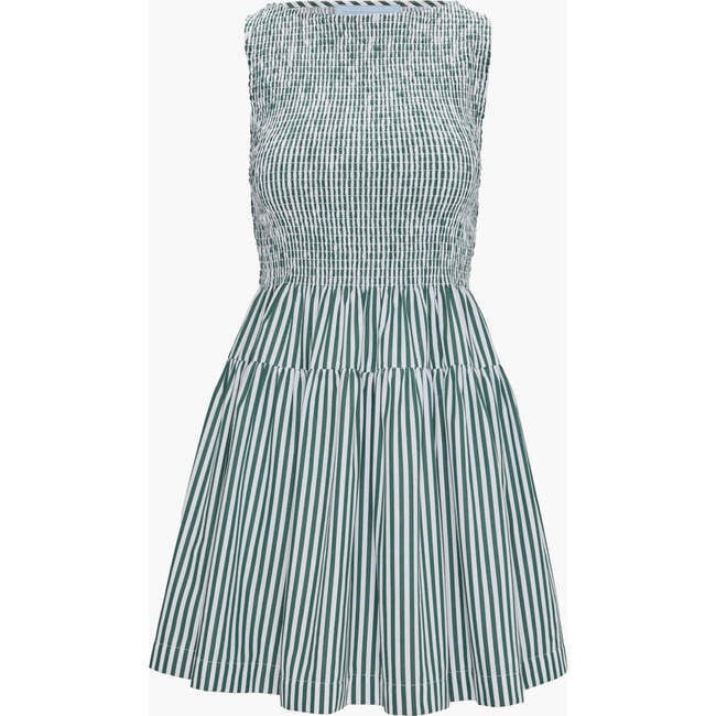 Hill House Home | The Cosima Mini Nap Dress, Green Stripe (Stripes, Size Small) | Maisonette | Maisonette