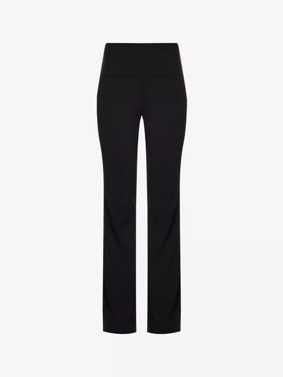 Yoga flared-leg high-rise stretch-jersey trousers | Selfridges