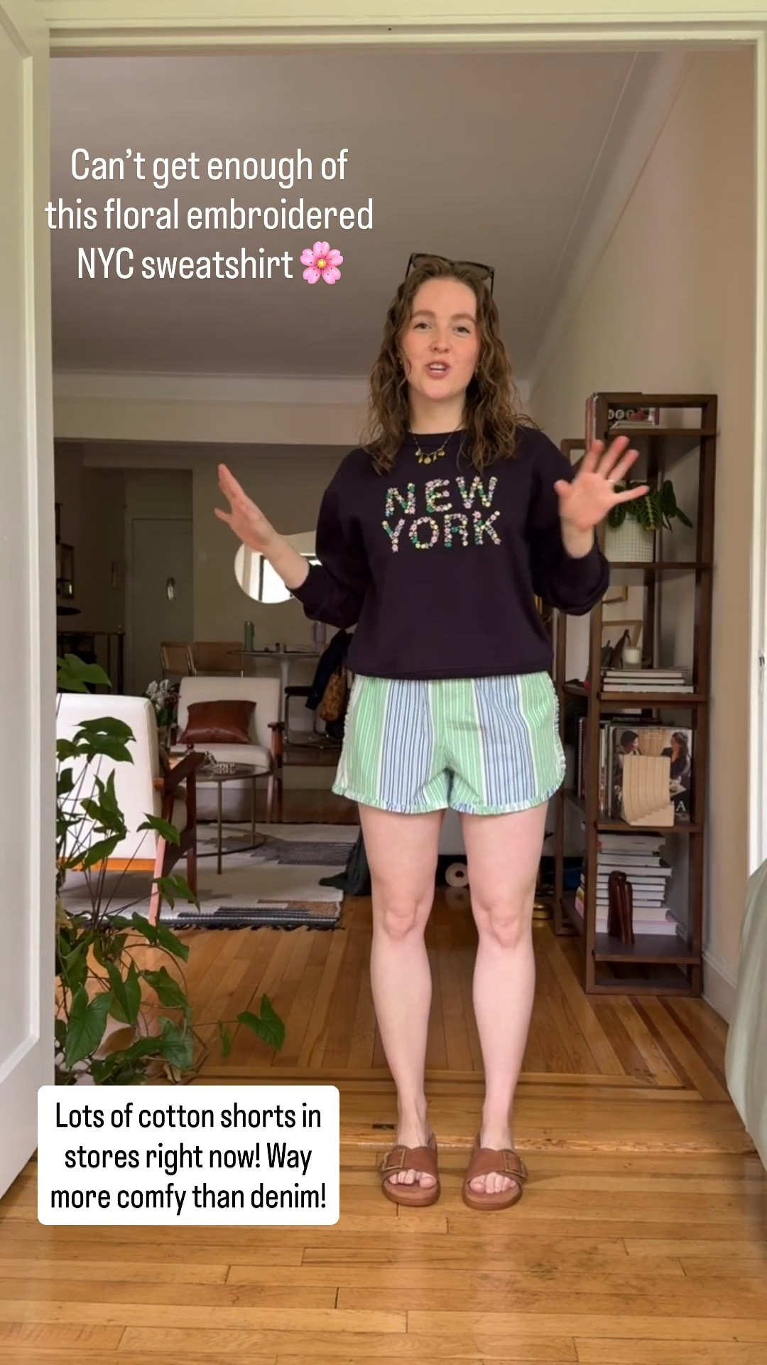 The cutest cotton shorts and sweatshirt combo from Walmart. Shorts are elastic waist size xs. Sweatshirt is cotton blend and embroidered floral NYc. wearing xs

#LTKSaleAlert