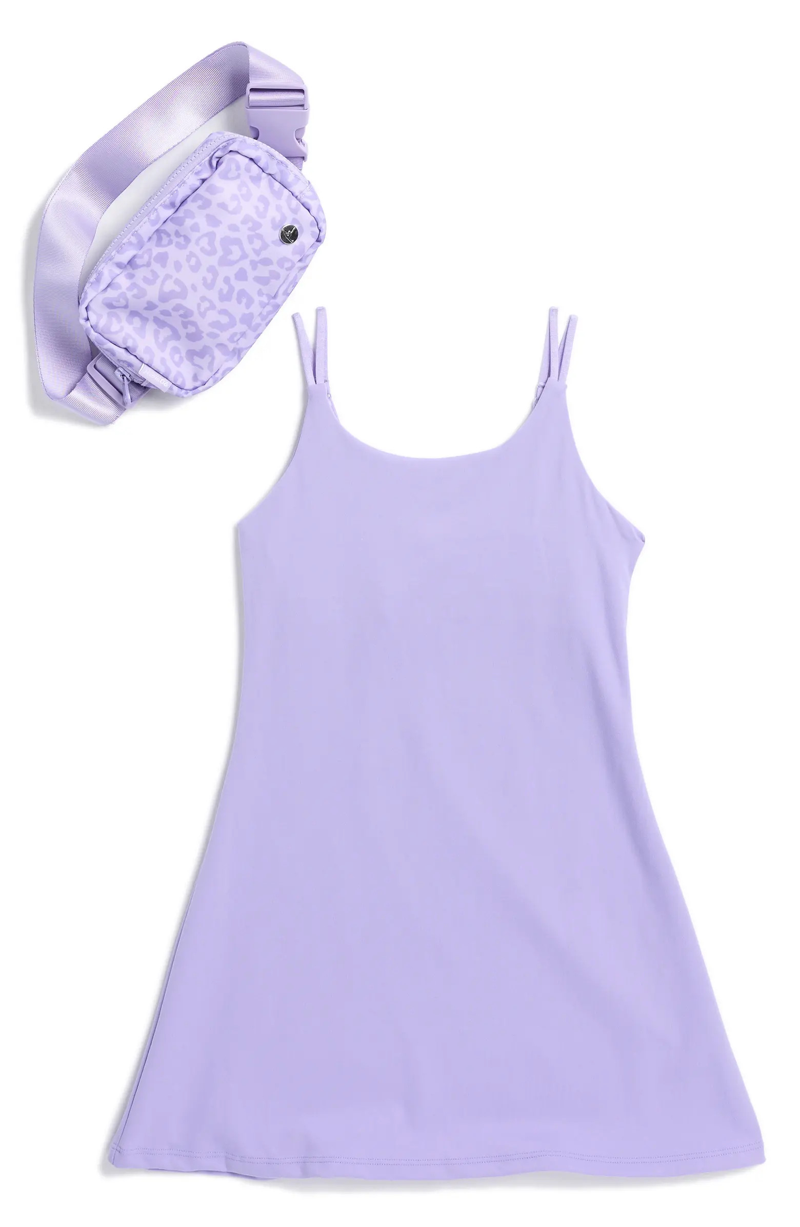 Kids' Brushed Terry Walkabout Dress & Belt Bag Set | Nordstrom Rack