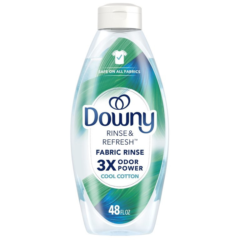 Downy Rinse & Refresh Laundry Odor Remover & Fabric Softener, Cool Cotton Scent, 48 fl oz | Walmart (US)