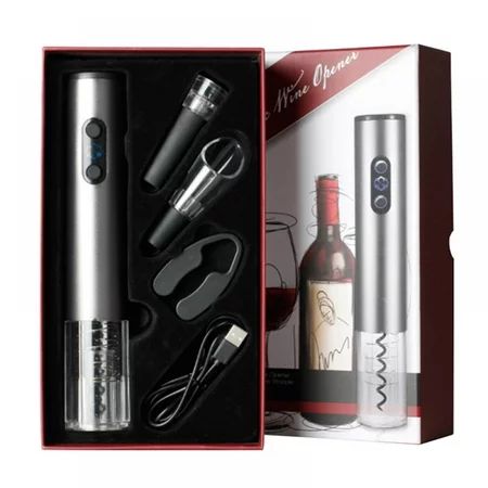 JANDEL Electric Wine Opener Set, Including Vacuum Plug, Foil Cutter, Red Wine Aerator For Party,With | Walmart (US)