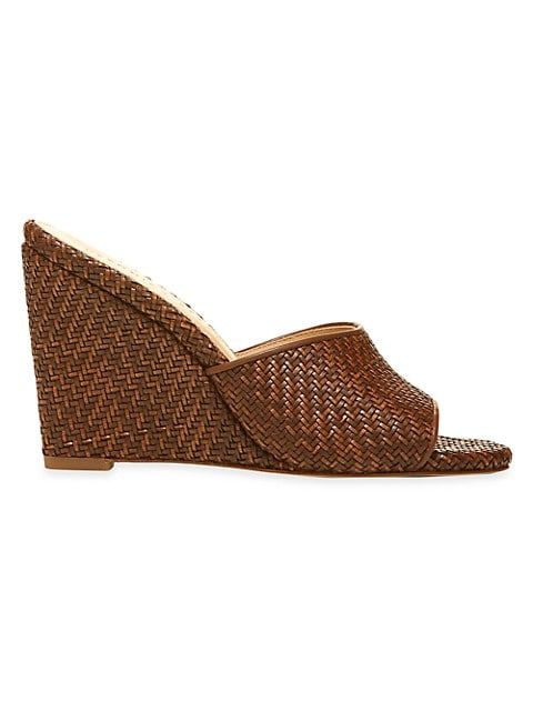 Dali Single Woven Leather Wedge Sandals | Saks Fifth Avenue