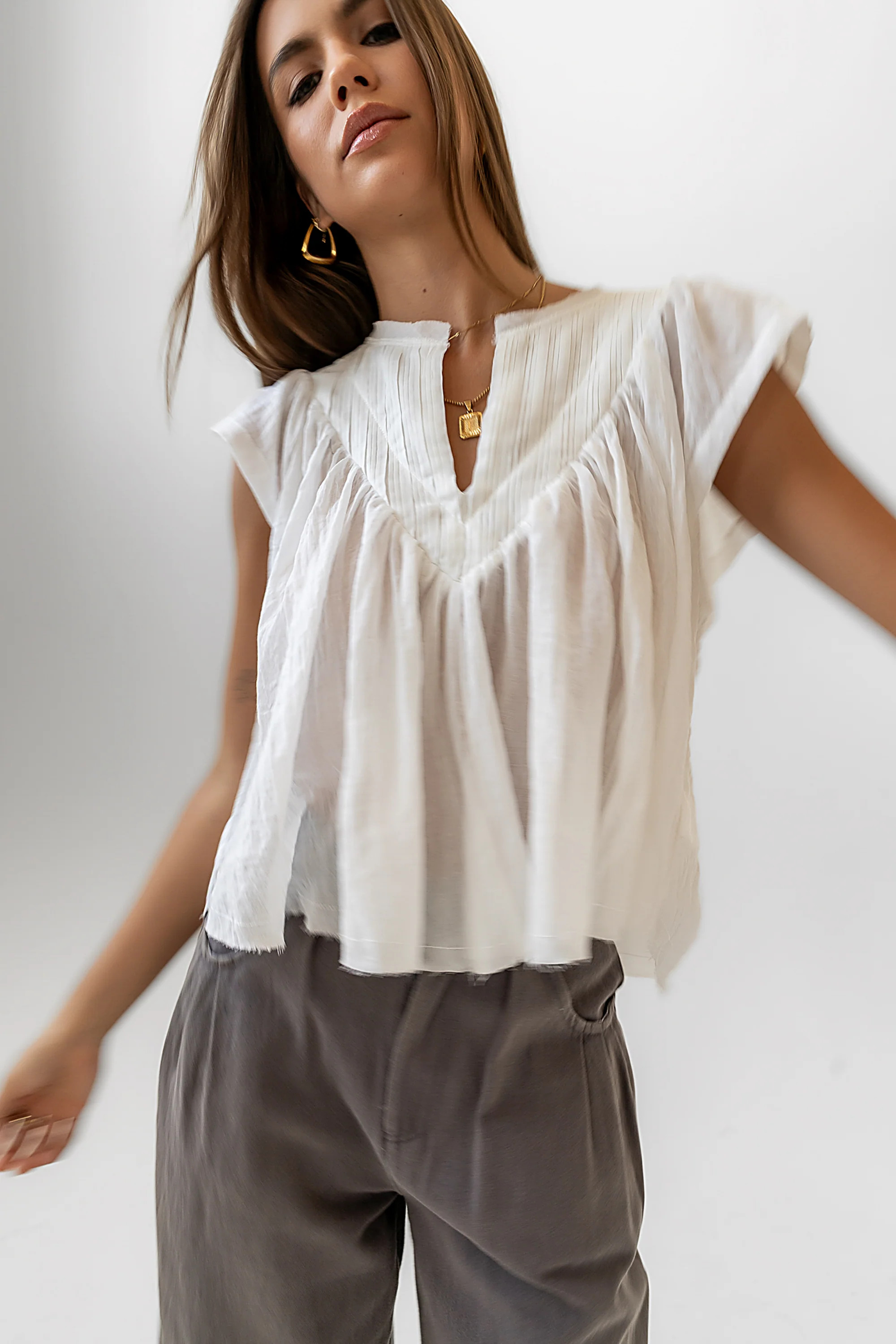 Leia Blouse in Cream | Böhme US