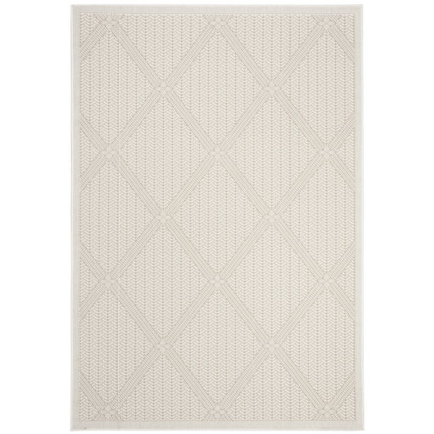 SAFAVIEH Bermuda Julijana Geometric Diamonds Indoor/Outdoor Area Rug Cream/Beige, 4' x 6' - Walma... | Walmart (US)