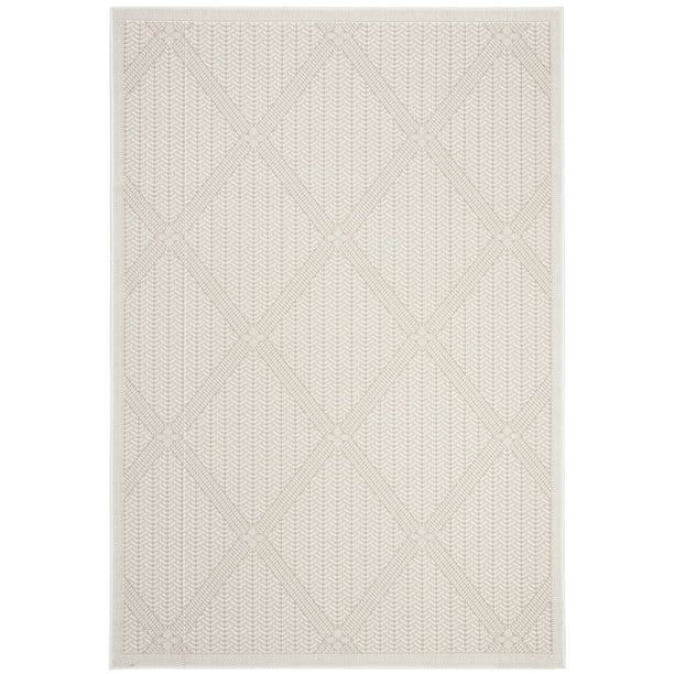 SAFAVIEH Bermuda Julijana Geometric Diamonds Indoor/Outdoor Area Rug Cream/Beige, 4' x 6' - Walma... | Walmart (US)